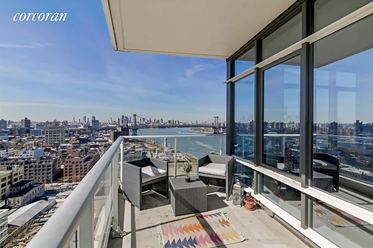 New York City Real Estate | View 1 NORTHSIDE PIERS, 22E | Terrace | View 4