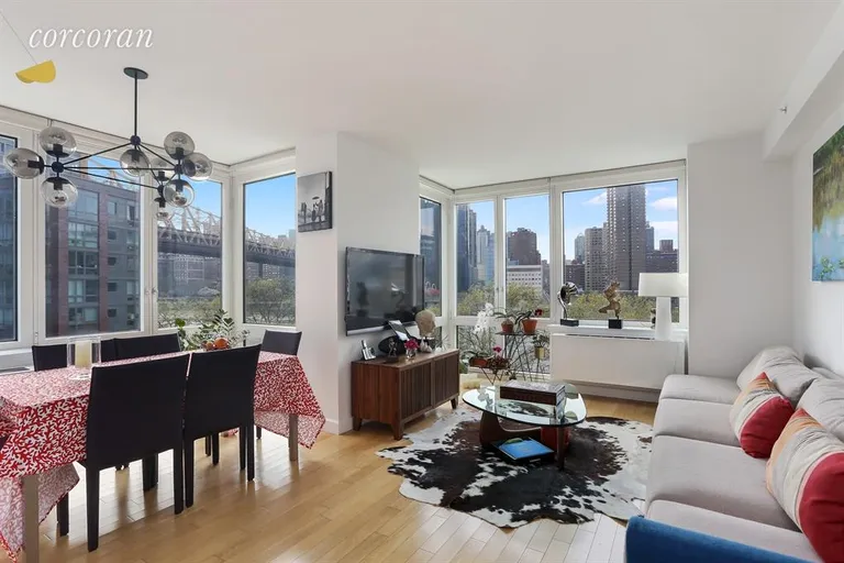 New York City Real Estate | View 415 Main Street, 6F | Living Room | View 2