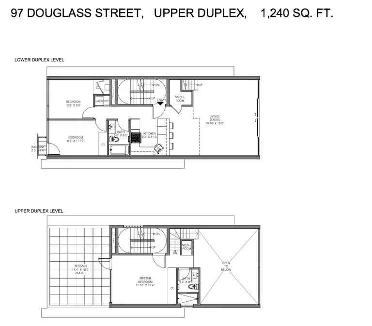 97 Douglass Street, PH Duplex | floorplan | View 14