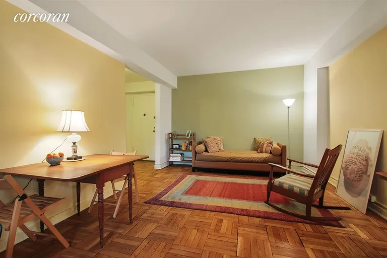 New York City Real Estate | View 57 Montague Street, 1E | Living room looking toward entrance foyer | View 2
