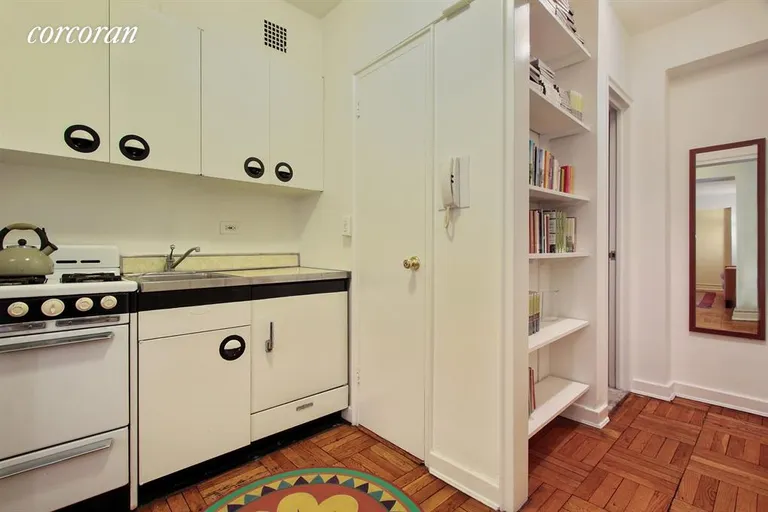 New York City Real Estate | View 57 Montague Street, 1E | Kitchen and hallway with closets | View 3