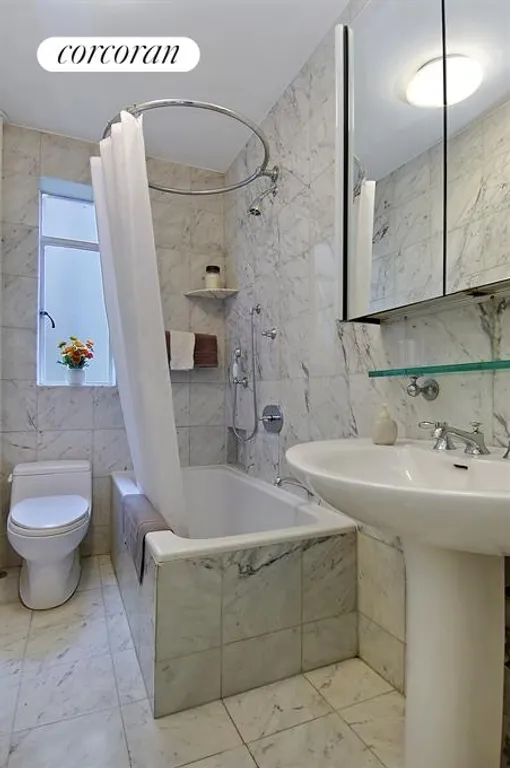 New York City Real Estate | View 255 West 23rd Street, 2CW | Triple mint condition windowed marble bathroom | View 6