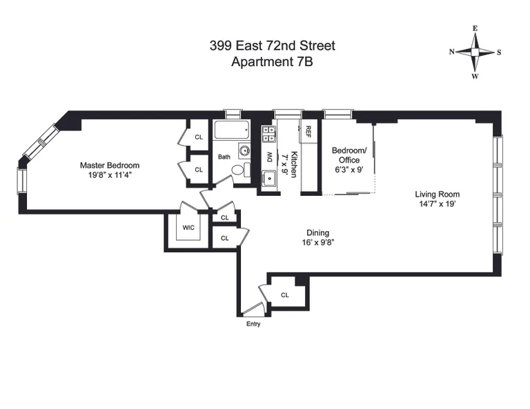 399 East 72Nd Street, 7B | floorplan | View 5