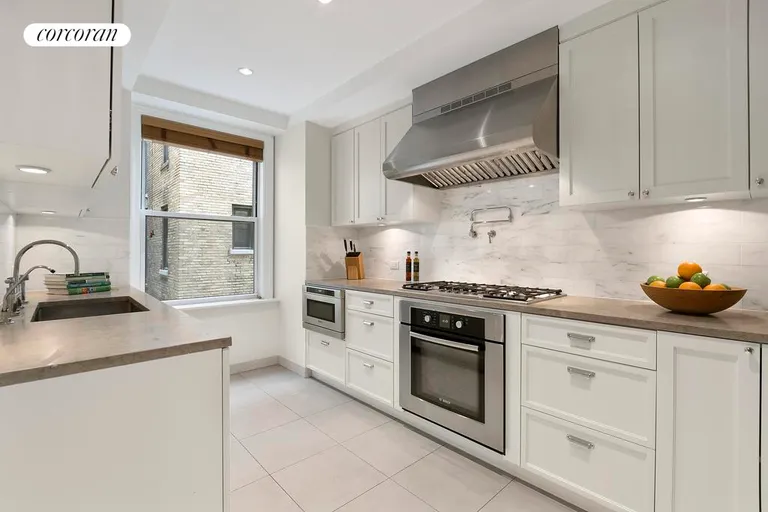 New York City Real Estate | View 845 West End Avenue, 9C | Windowed kitchen with Bosch appliances | View 3