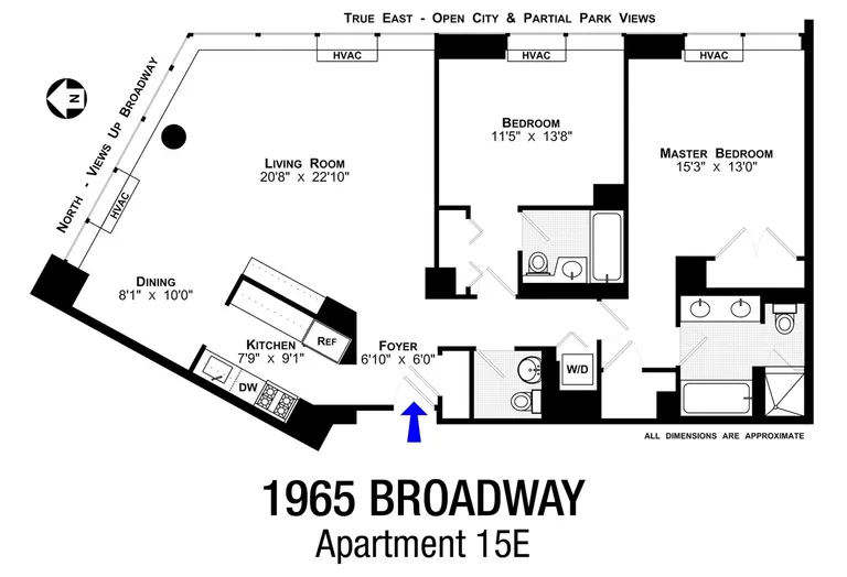 1965 Broadway, 15E | floorplan | View 11