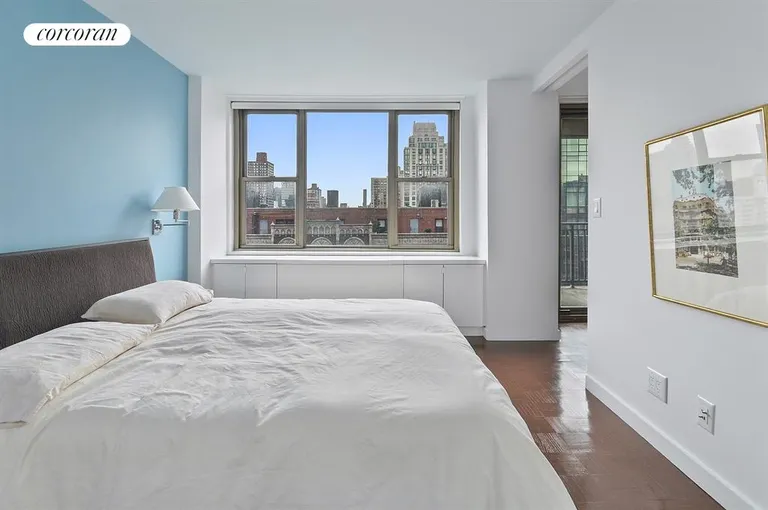 New York City Real Estate | View 301 East 79th Street, 19N | Bedroom with Southern views  Lots of closets | View 5