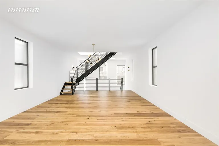 New York City Real Estate | View 226 Pacific Street | Dining room with stair to roof terrace | View 27