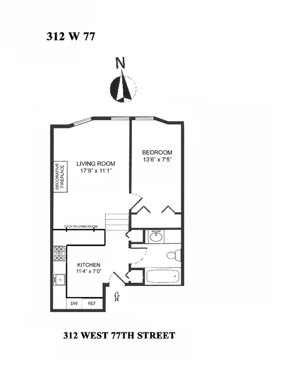 312 West 77th Street, 2F | floorplan | View 5