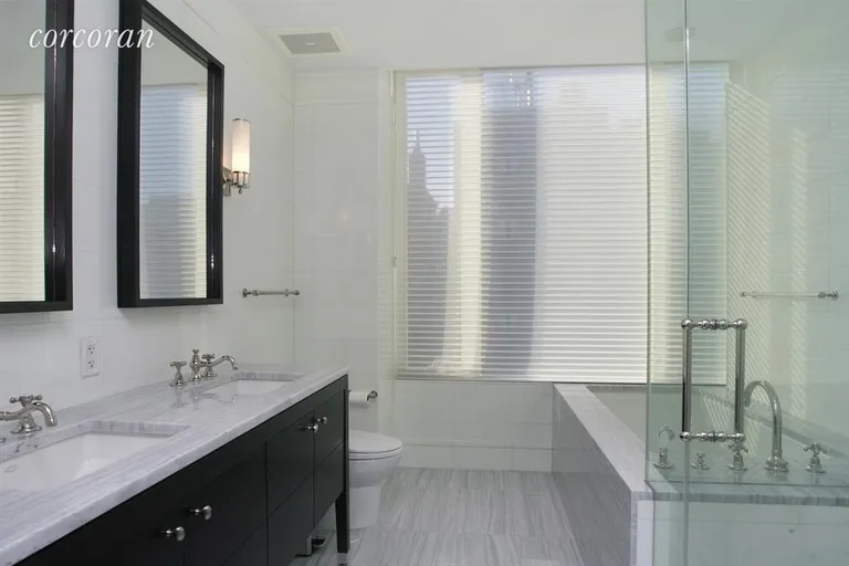 New York City Real Estate | View 245 West 99th Street, 10A | Master Bathroom | View 6