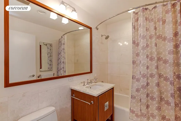 New York City Real Estate | View 200 West End Avenue, 4C | Second full marble bathroom  | View 7