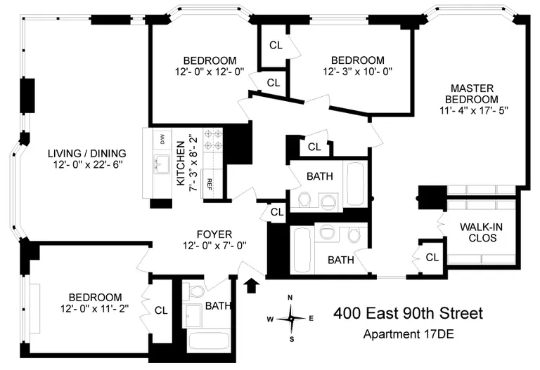400 East 90th Street, 17DE | floorplan | View 8