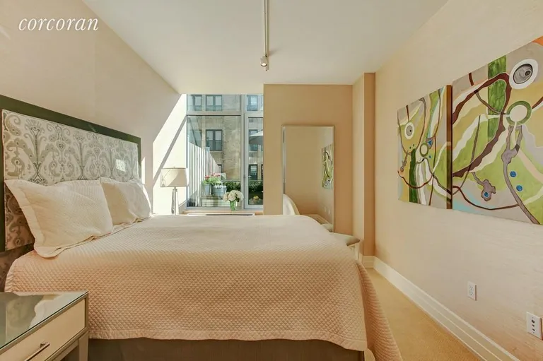 New York City Real Estate | View 110 Livingston Street, 8R | Bedroom with terrace view! | View 4