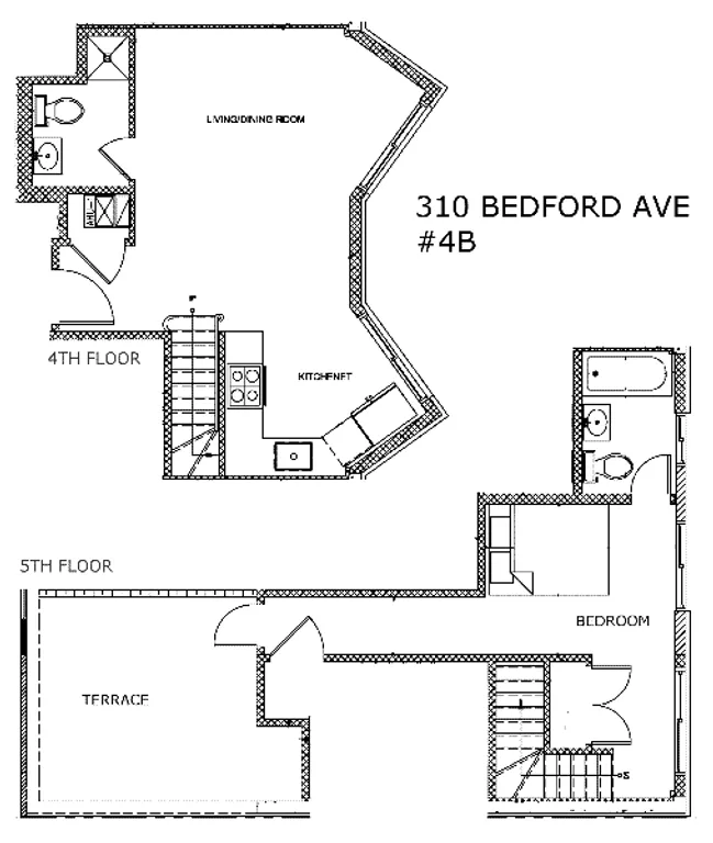 310 Bedford Avenue, 4B | floorplan | View 10