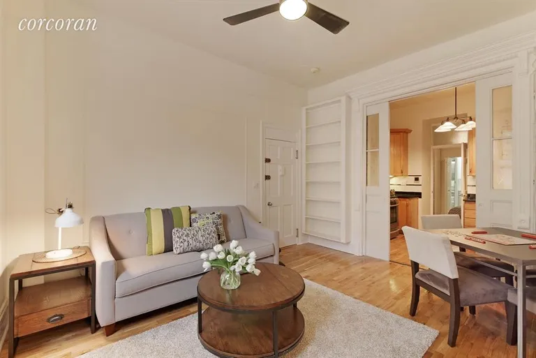New York City Real Estate | View 64 7th Avenue, 1B | Note the high ceilings pocket doors | View 2