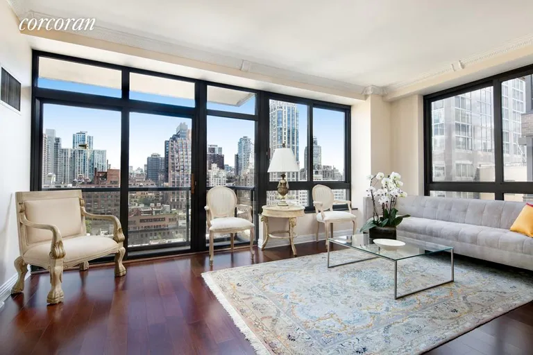New York City Real Estate | View 100 United Nations Plaza, 17G | Oversized Windows facing North, West and East | View 2