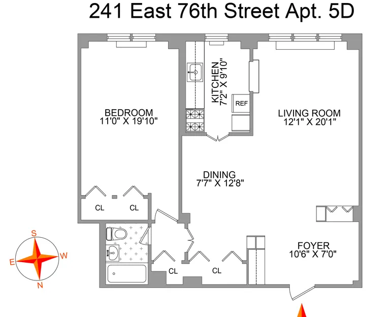 241 East 76th Street, 5D | floorplan | View 9