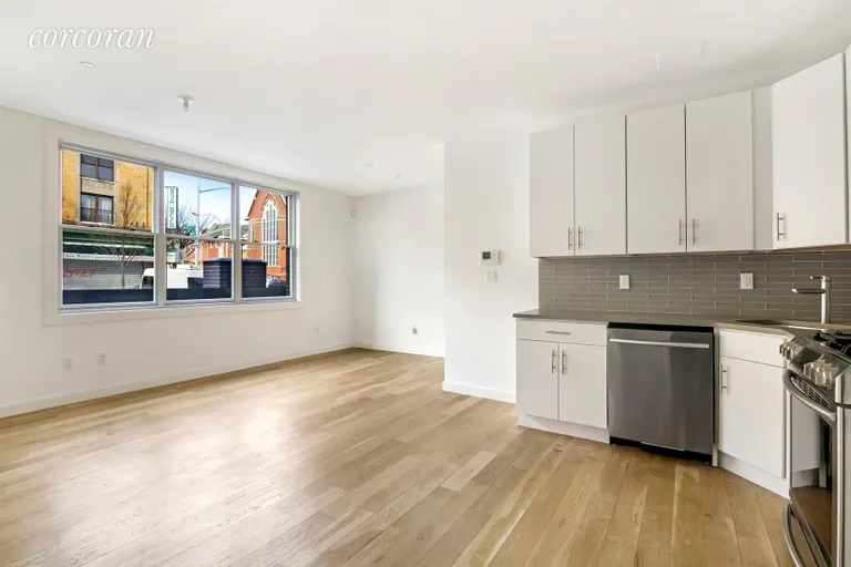 New York City Real Estate | View 1149 Bedford Avenue, 1A | Living, Dining & Kitchen | View 2