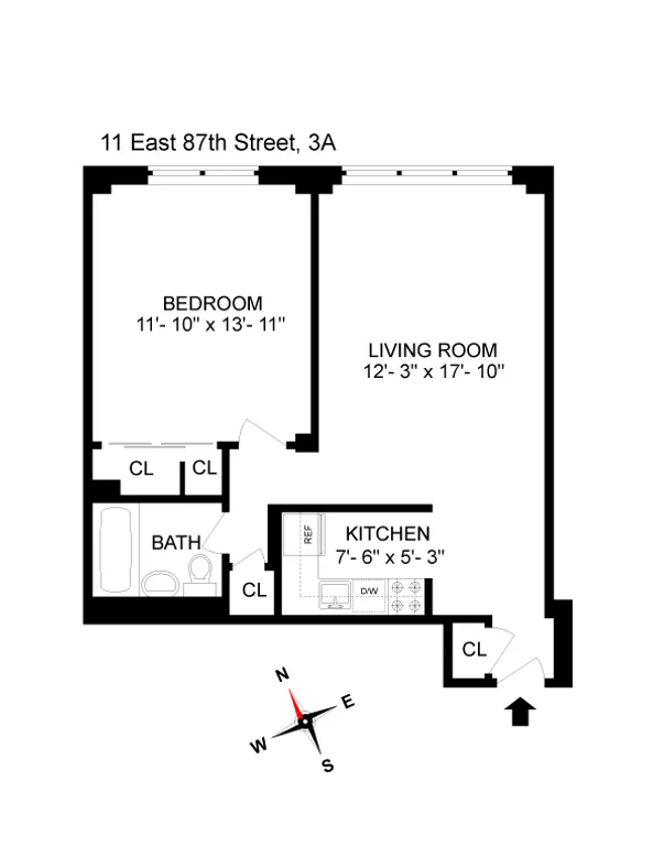 11 East 87th Street, 3A | floorplan | View 5