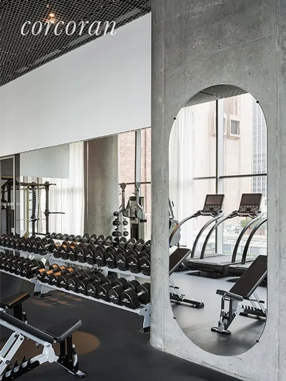 New York City Real Estate | View 56 Leonard Street, PH 52B | Fitness center with private terrace | View 17