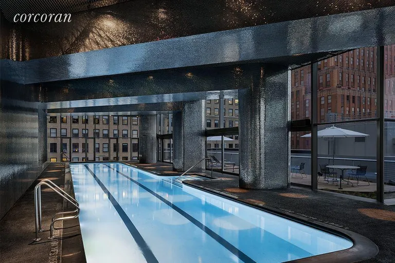 New York City Real Estate | View 56 Leonard Street, PH 52B | Shimmering 75-foot lap pool and hot tub | View 15