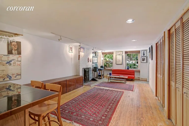 New York City Real Estate | View 233 Bergen Street | Living/Dining Room in Garden Apartment | View 6