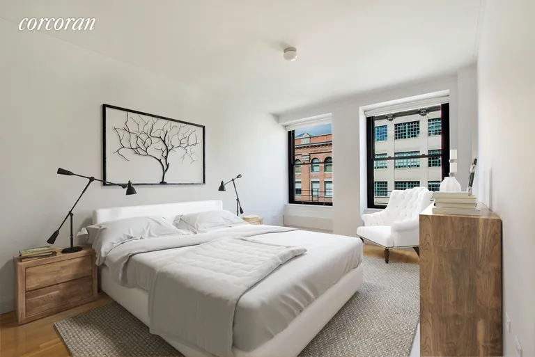 New York City Real Estate | View 124 Hudson Street, 6B | Large master bedroom with en suite 5-pc bathroom | View 3