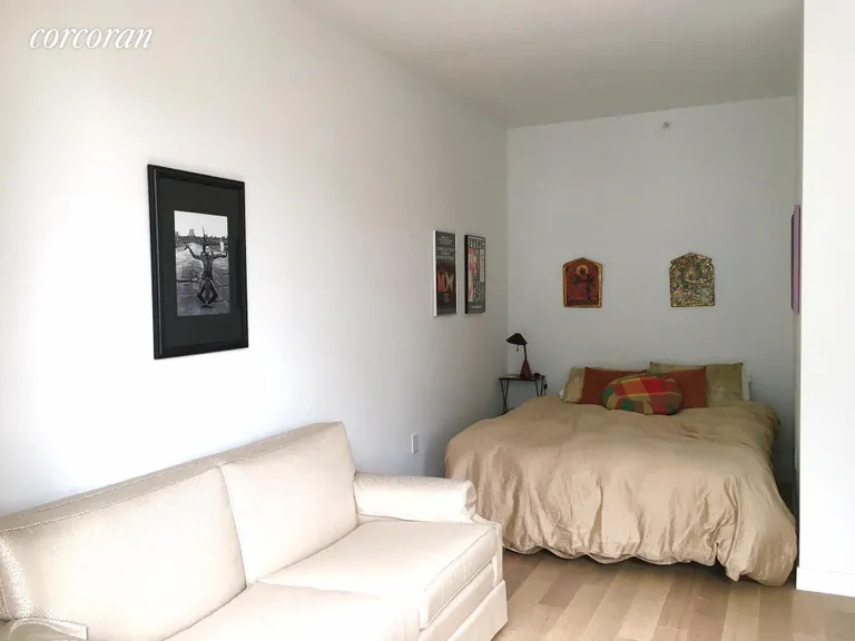 New York City Real Estate | View 540 West 49th Street, 402S | Sleeping Nook with Queen Sized Bed | View 2