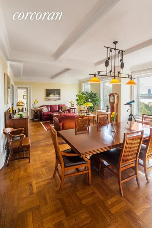 New York City Real Estate | View 300 Riverside Drive, 6A | Dining and Living Room | View 9