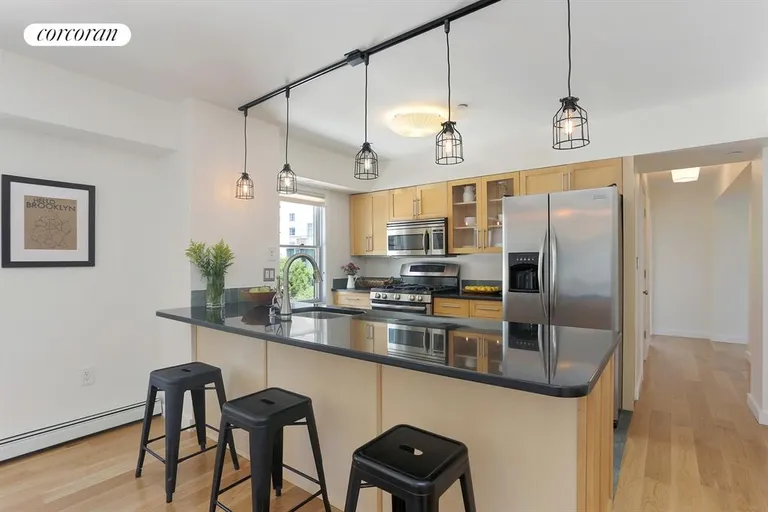 New York City Real Estate | View 30 Garfield Place, 2W | Versatile Kitchen with Additional Seating | View 2