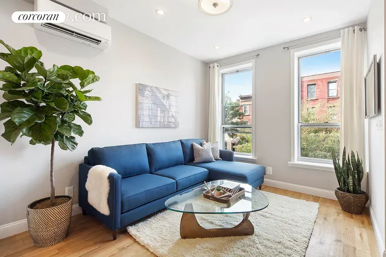 New York City Real Estate | View 936A Lafayette Avenue | Front facing living room with lots of light | View 14