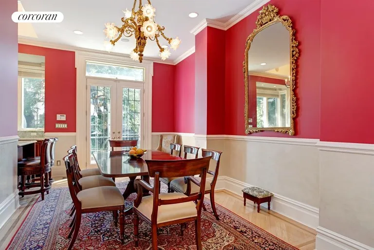 New York City Real Estate | View 70-72 State Street | Elegant Dining Room opens to deck and garden. | View 4