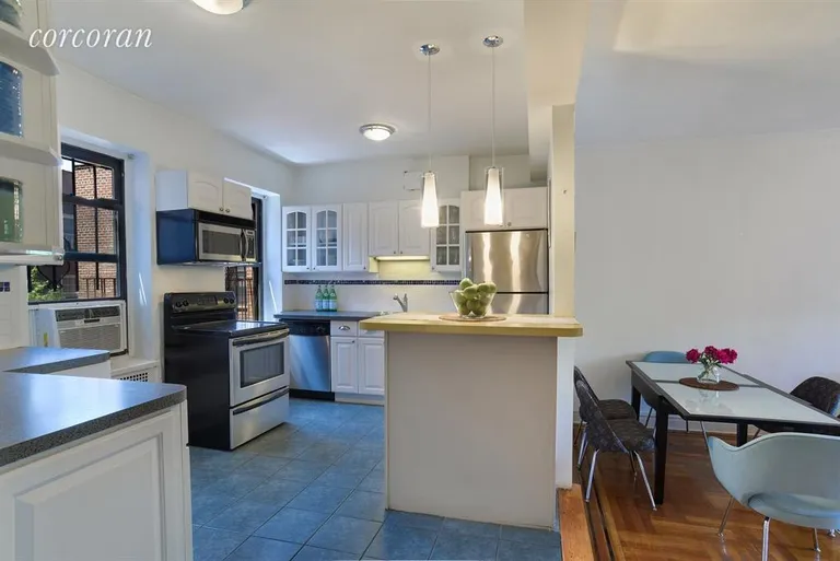 New York City Real Estate | View 230 Park Place, 6N | Bright Kitchen and Dining Room | View 3