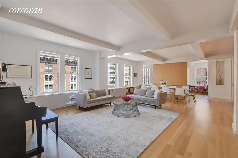 New York City Real Estate | View 40 West 72nd Street, 152-154 | Living Room/Dining Room Reverse | View 2