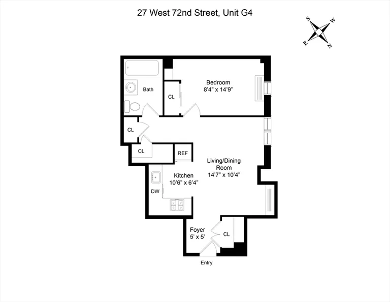 27 West 72nd Street, G4 | floorplan | View 5