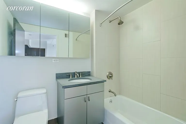 New York City Real Estate | View 1810 Third Avenue, A9D | Beautiful bathroom with storage | View 7