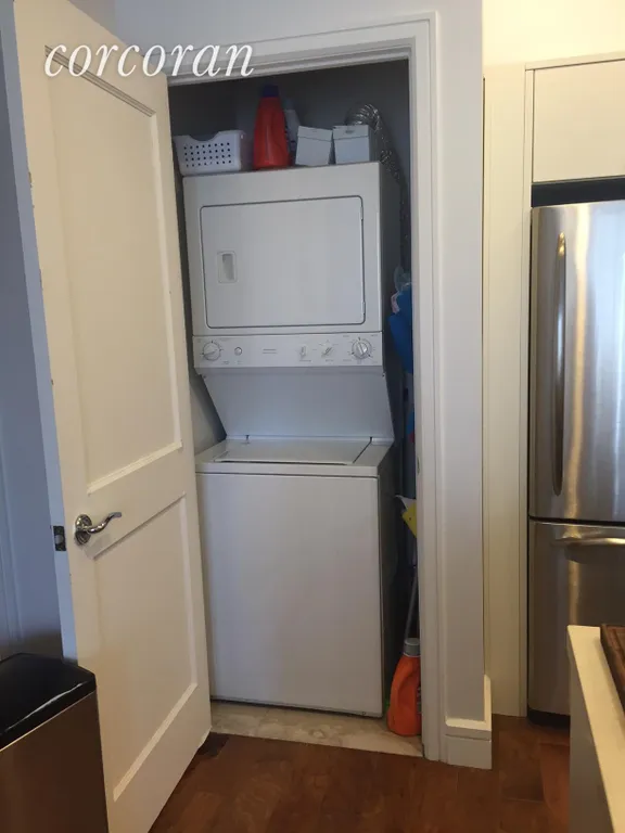 New York City Real Estate | View 2255 Adam Clayton Powell Boulevard, PH-A | Washer and dryer in the apartment.  | View 15