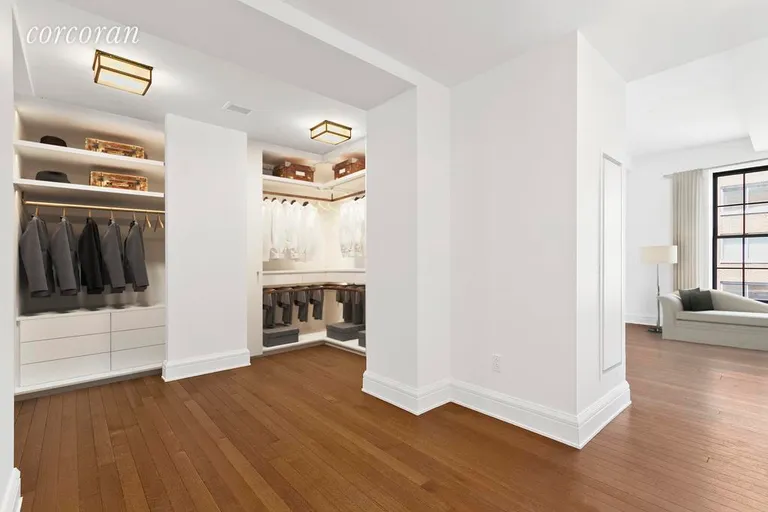 New York City Real Estate | View 160 West 12th Street, 76 | master bedroom closet (virtually staged) | View 8