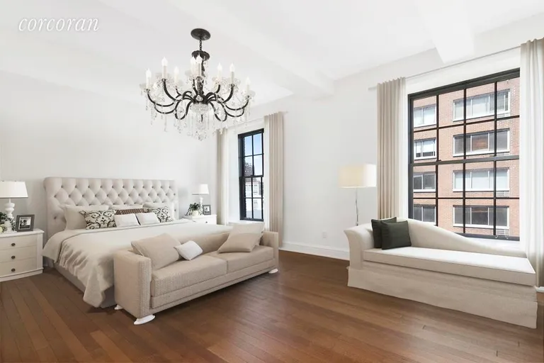 New York City Real Estate | View 160 West 12th Street, 76 | master bedroom (virtually staged) | View 6