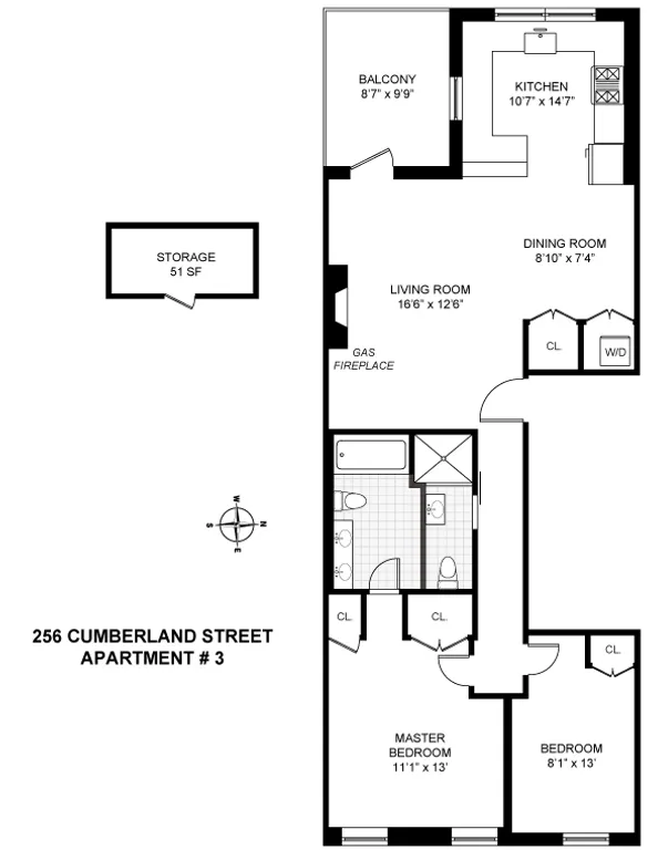 256 Cumberland Street, 3 | floorplan | View 9