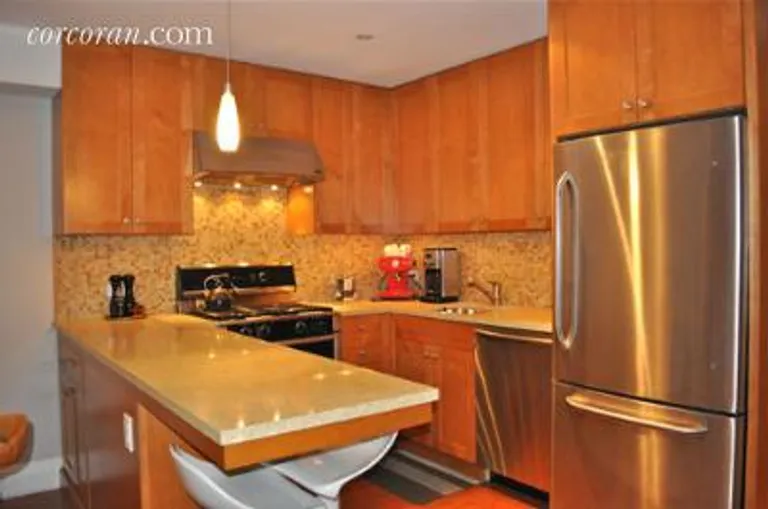 New York City Real Estate | View 323 State Street, 1 | Spacious Kitchen with Breakfast Bar | View 4