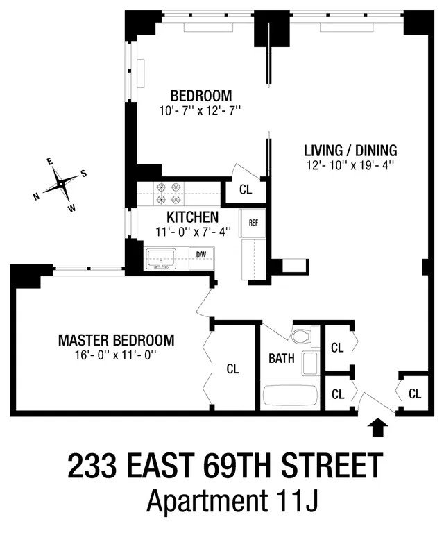 233 East 69th Street, 11J | floorplan | View 7