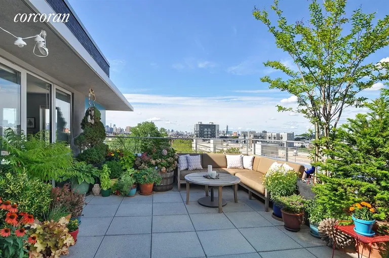 New York City Real Estate | View 415 Leonard Street, 7C | Lush Terrace | View 10