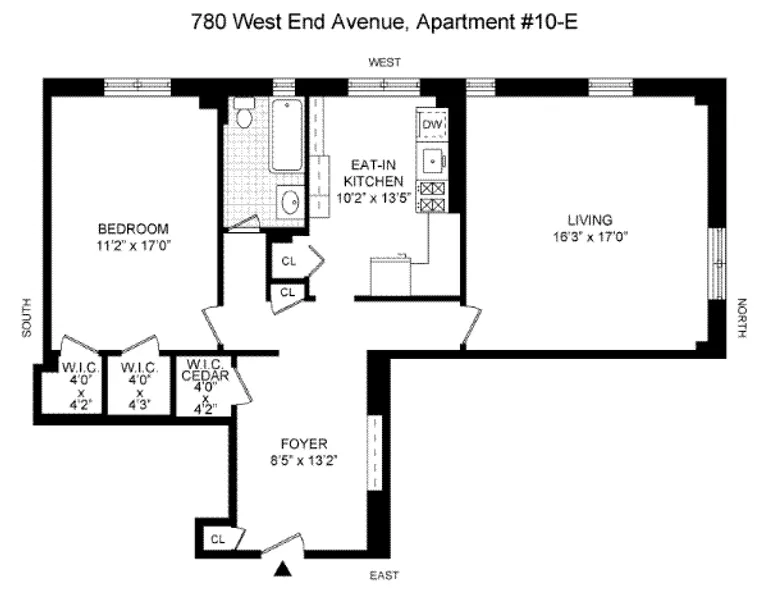 780 West End Avenue, 10E | floorplan | View 4