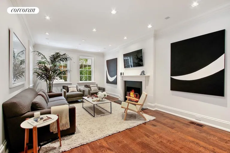 New York City Real Estate | View 27 Monroe Place | First floor living room/family room | View 7