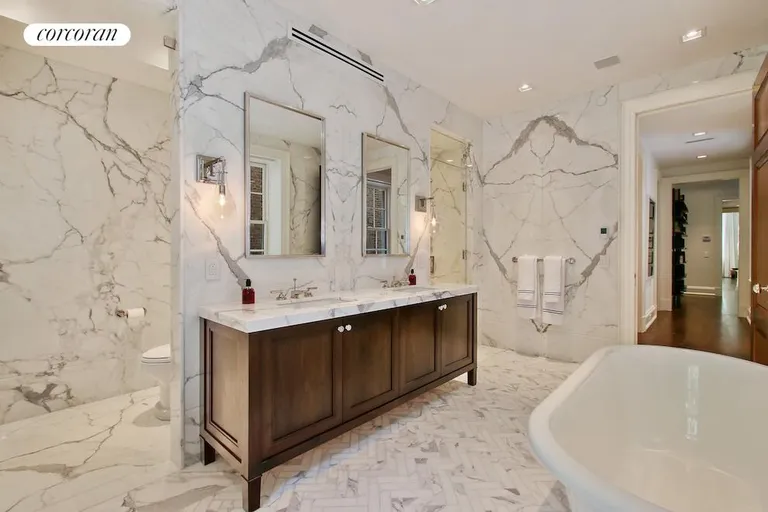New York City Real Estate | View 27 Monroe Place | Master bathroom | View 18
