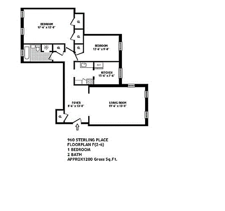 960 Sterling Place, 2F | floorplan | View 9