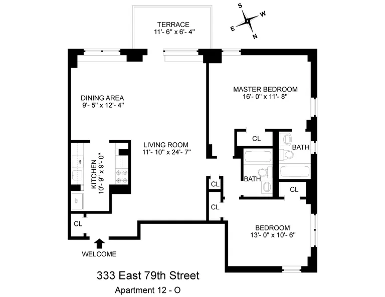 340 East 80th Street, 12O | floorplan | View 9