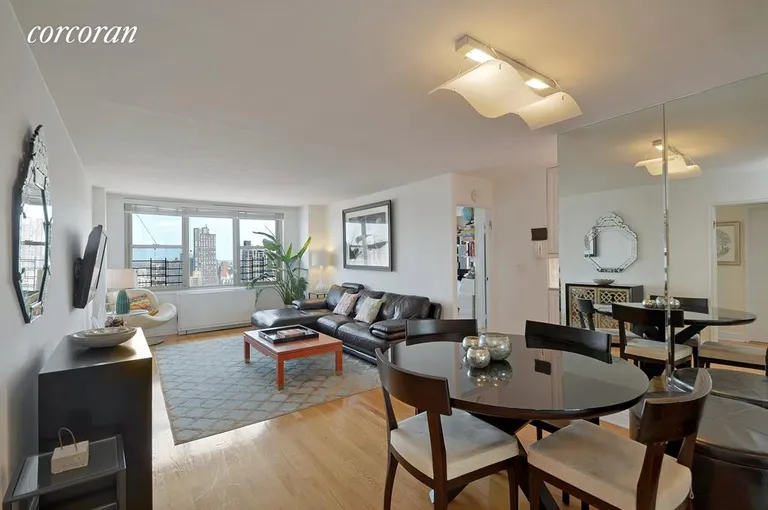 New York City Real Estate | View 301 East 79th Street, 33H | Spacious Living Room & Dining Area | View 2
