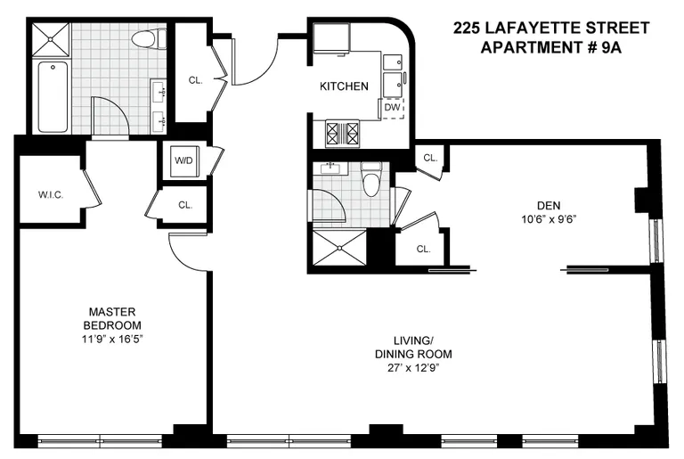 225 Lafayette Street, 9-A | floorplan | View 10