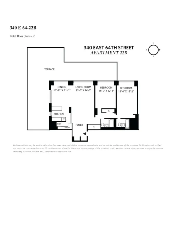 340 East 64th Street, 22B | floorplan | View 8